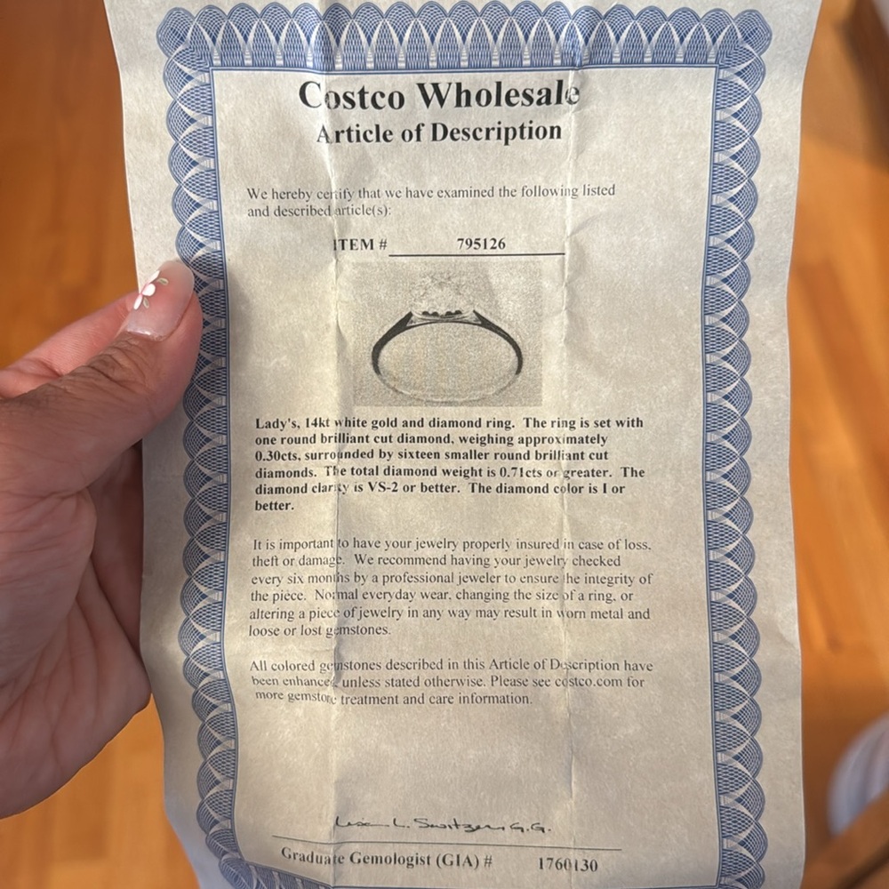 14K WG mined diamond ring 💍 - Picture 9 of 9